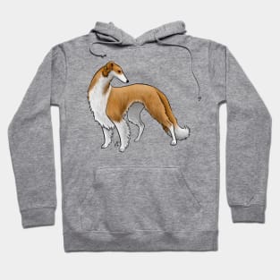 Dog - Borzoi - Red and White Hoodie